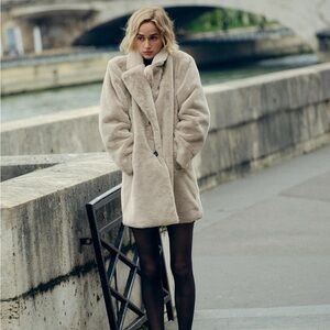 Zara Faux Fur Coat (NWT)